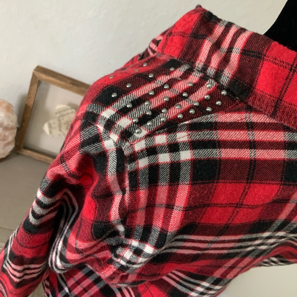 Justice Girls Long Sleeve Flannel Shirt - Picture 2 of 5